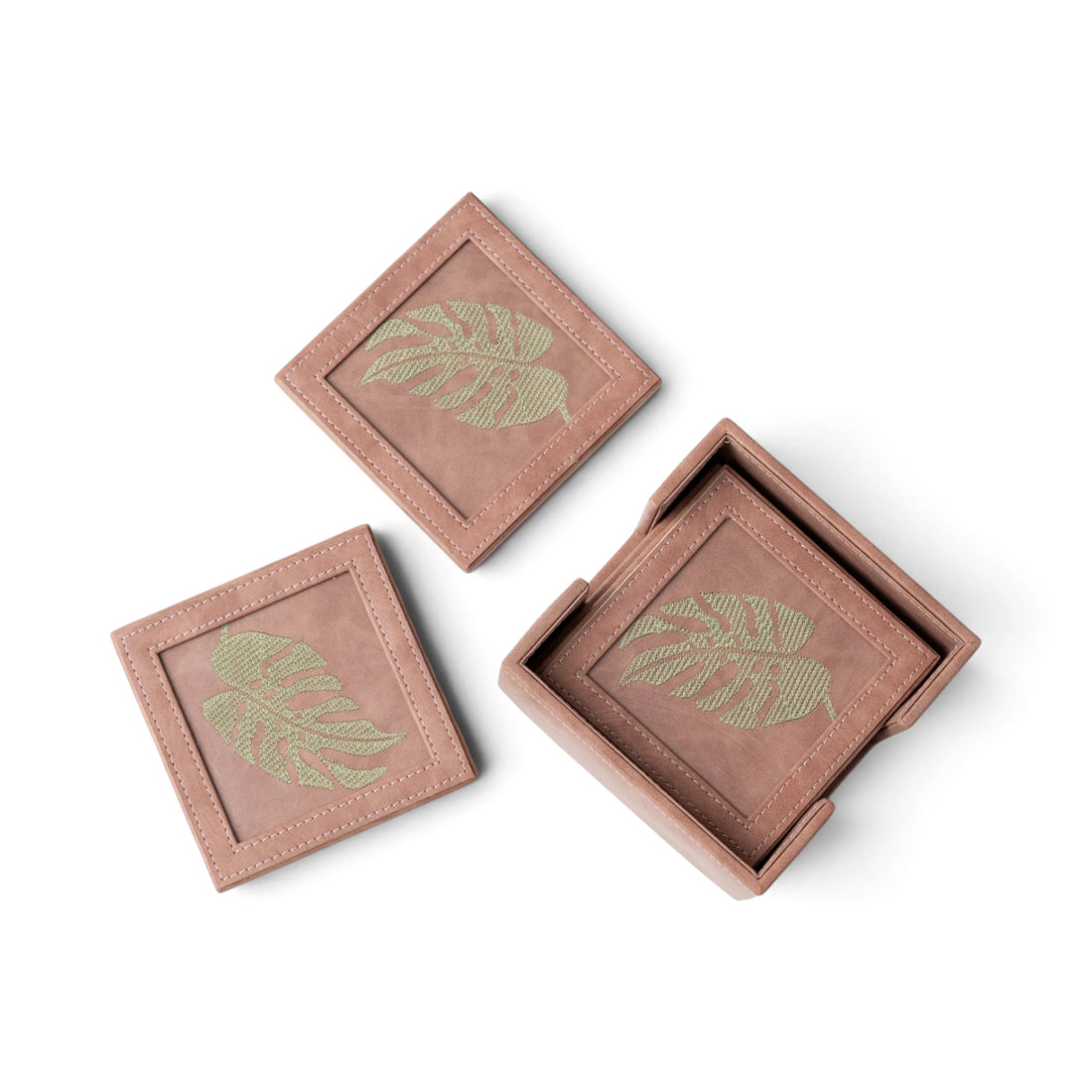 Palaash Vegan Leather Coaster Set