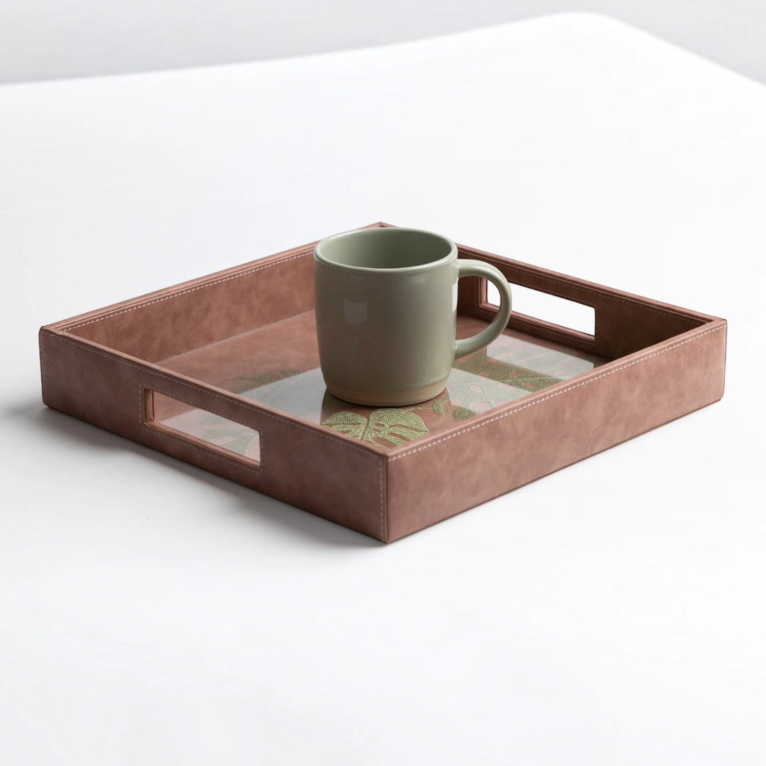 Palaash Vegan Leather Tray - Square
