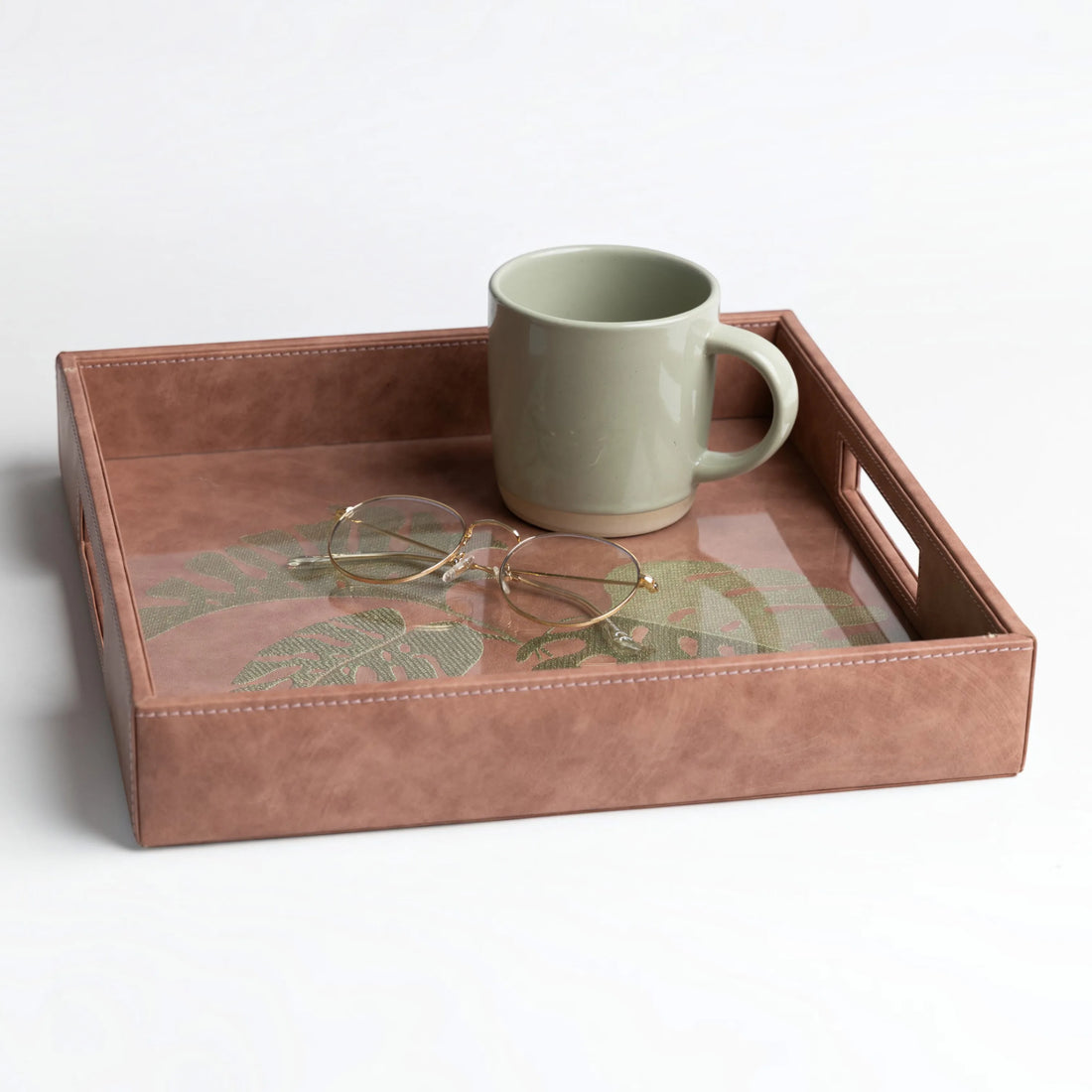 Palaash Vegan Leather Tray - Square