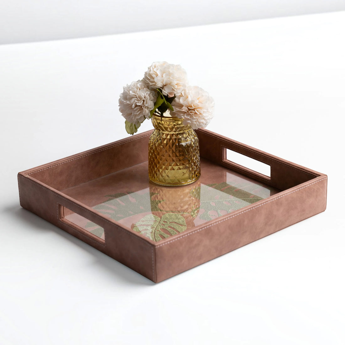 Palaash Vegan Leather Tray - Square