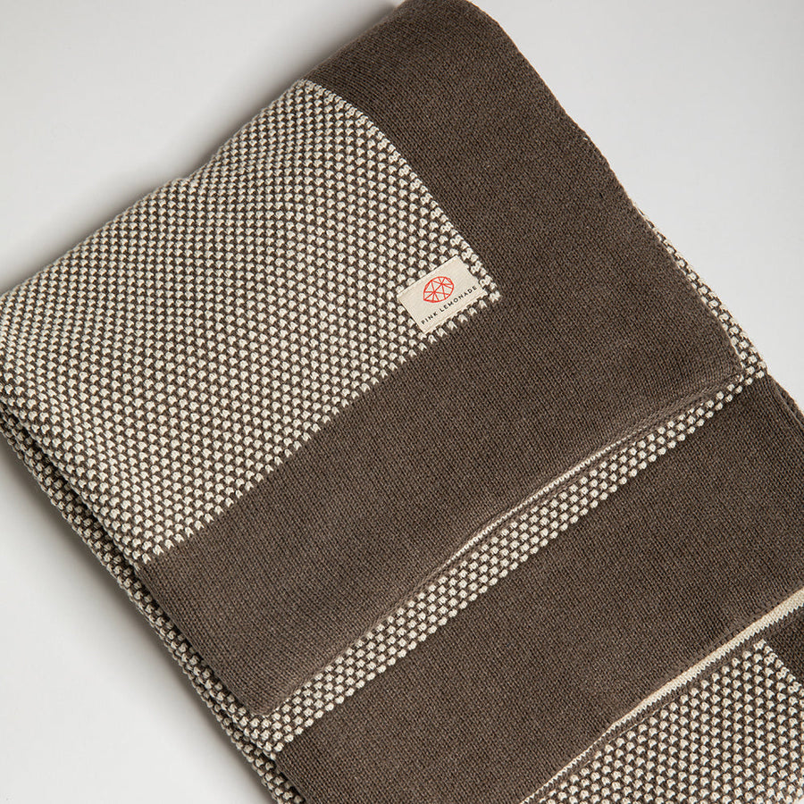 Eka Stipple Organic Cotton Throw Blanket