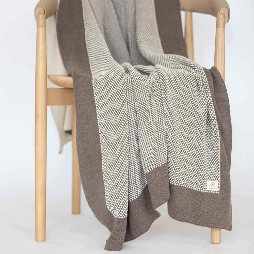Eka Stipple Organic Cotton Throw Blanket