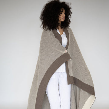 Eka Stipple Organic Cotton Throw Blanket
