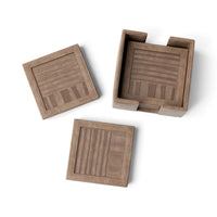 Vansh Vegan Leather Coaster Set