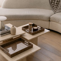 Vansh Vegan Leather Tray - Square