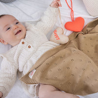 Trefle Organic Cotton Baby Blanket and Bonnet Set