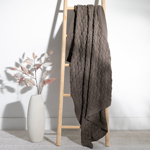 Drapa Organic Cotton Knit Throw Blanket