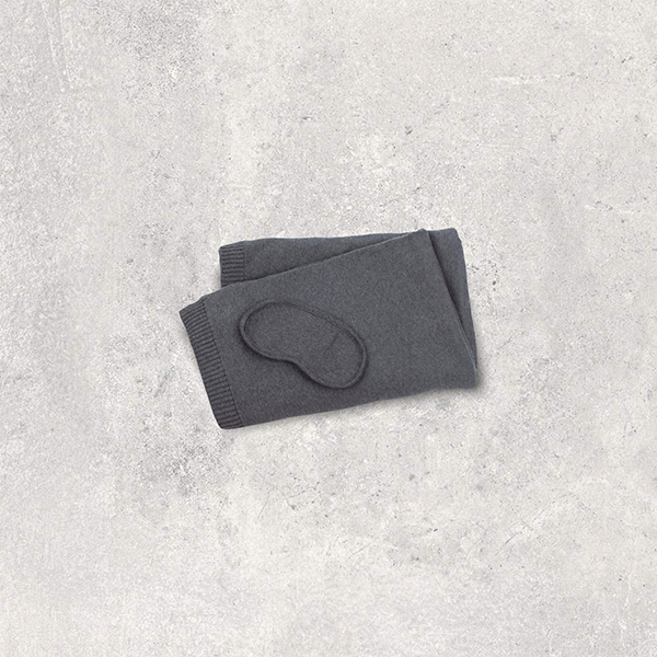 Words Dream Organic Cotton Travel Blanket and Eye Mask Set