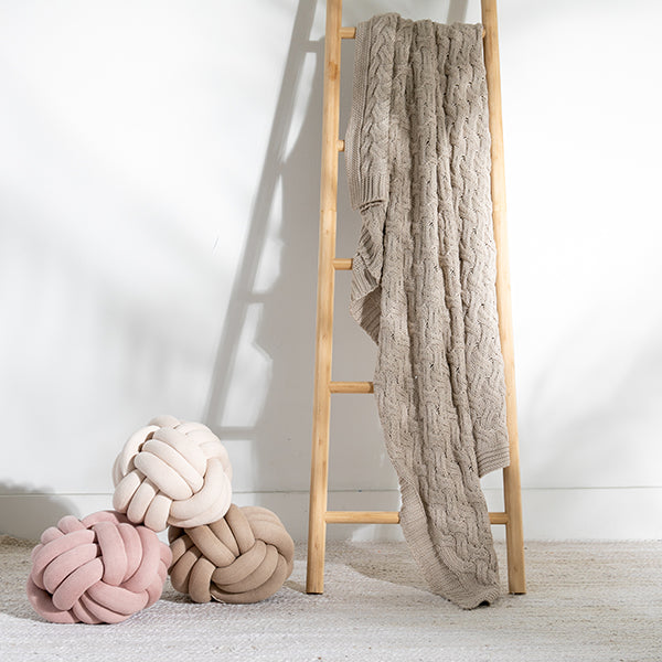 Drapa Organic Cotton Knit Throw Blanket