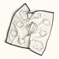 Hot Air Balloon Gray Organic Cotton Baby Gift Set