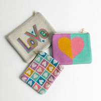 Love Mix Travel MakeUp Pouch - Neon Pink