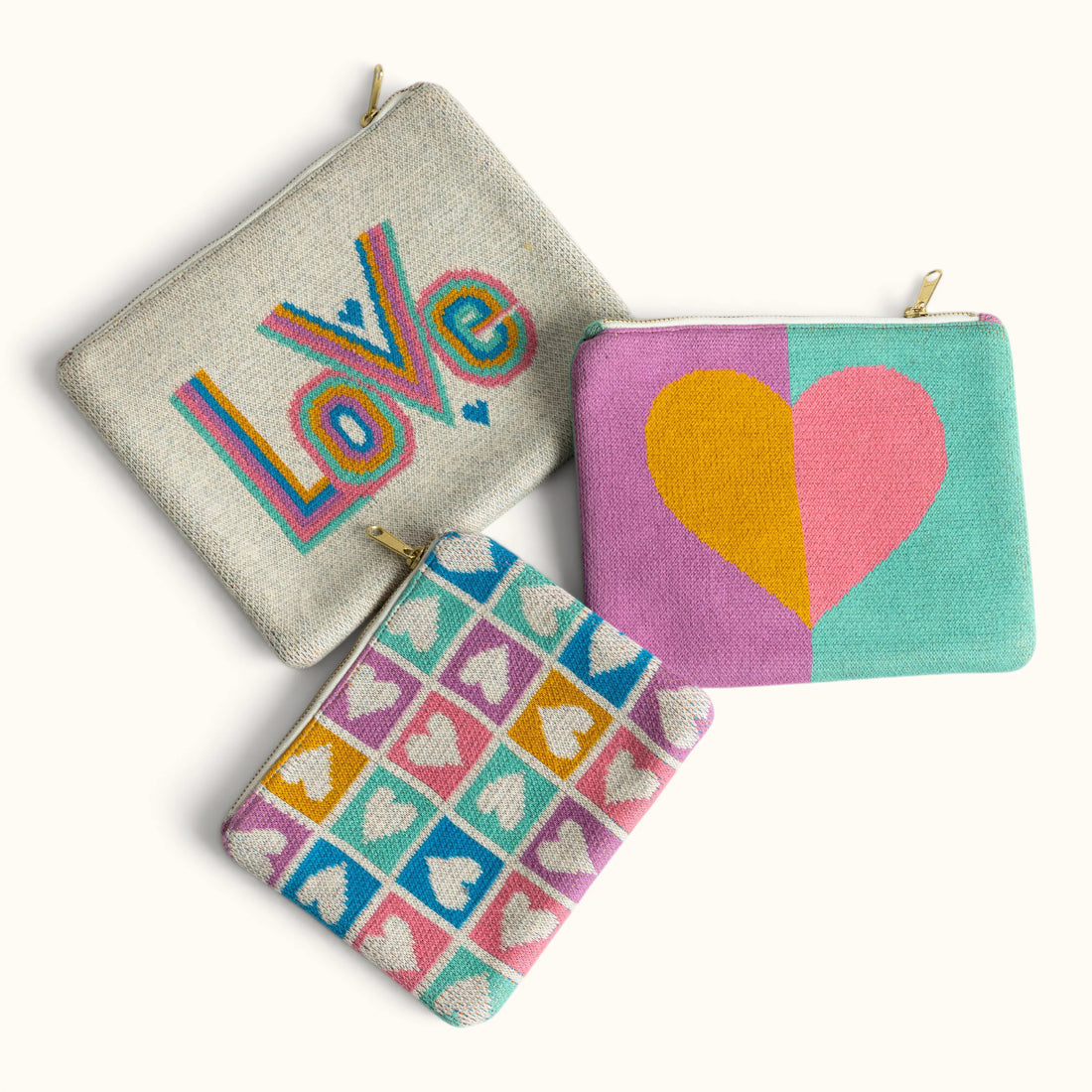 Love Mix Travel MakeUp Pouch - Neon Pink