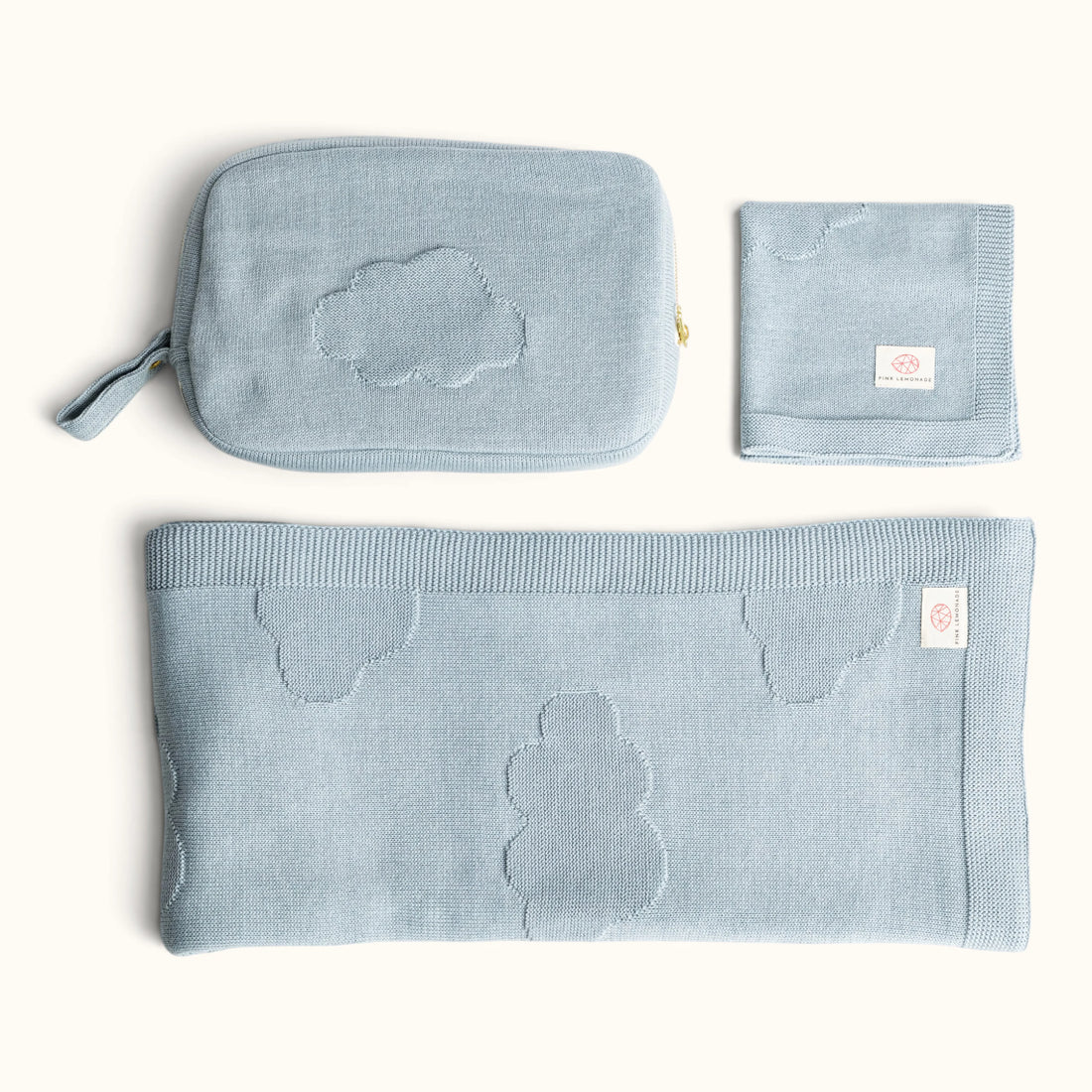Nuage Dusty Blue Organic Cotton Baby Gift Set