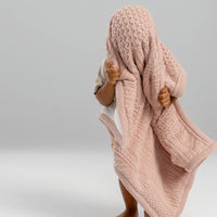 Patchwork Sherpa Pink Organic Cotton Baby Blanket