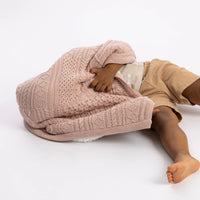 Patchwork Sherpa Pink Organic Cotton Baby Blanket
