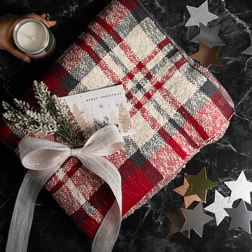 Checks Organic Cotton Throw Blanket
