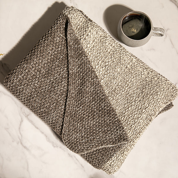 Zac Organic Cotton Knit Throw Blanket