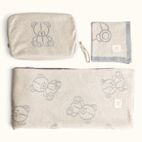 Teddy Bear Taupe Organic Cotton Baby Gift Set