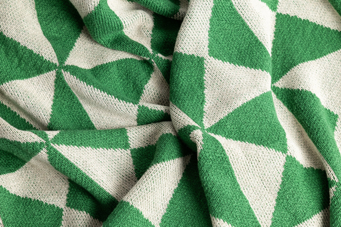 Trikona Organic Cotton Knit Throw Blanket