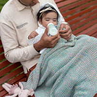 Unicorn Organic Cotton Baby Blanket and Bonnet Set