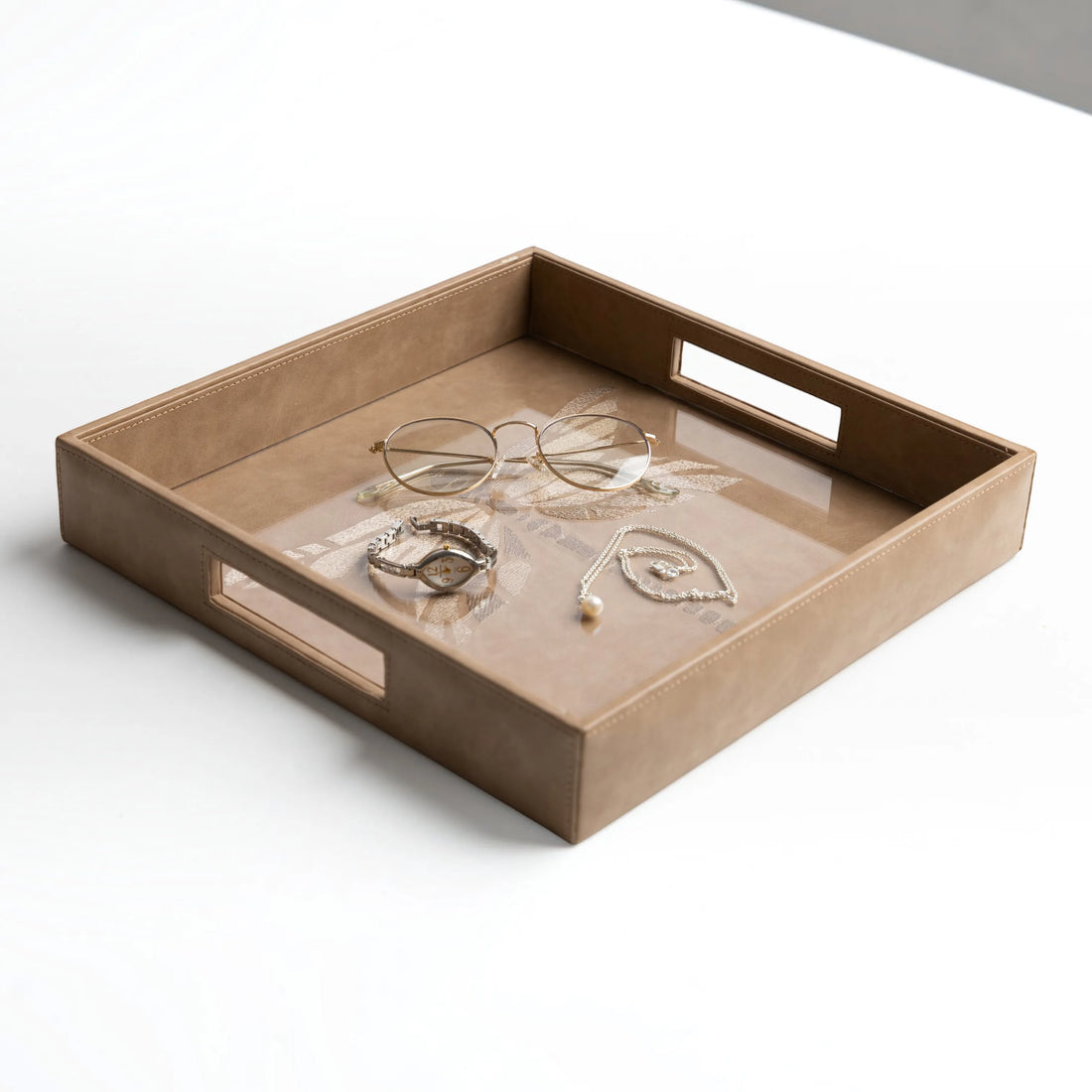 Vega Vegan Leather Tray - Square