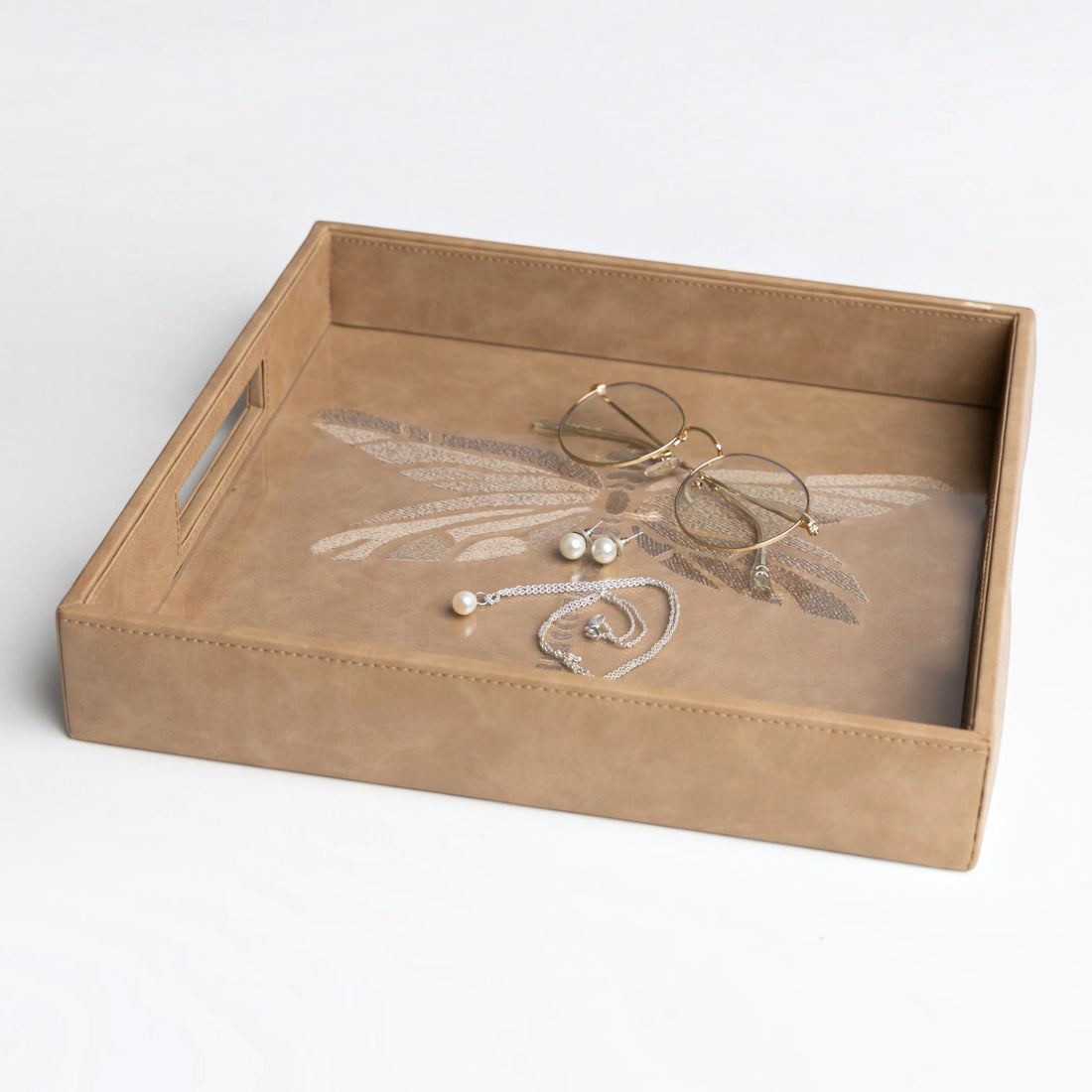 Vega Vegan Leather Tray - Square