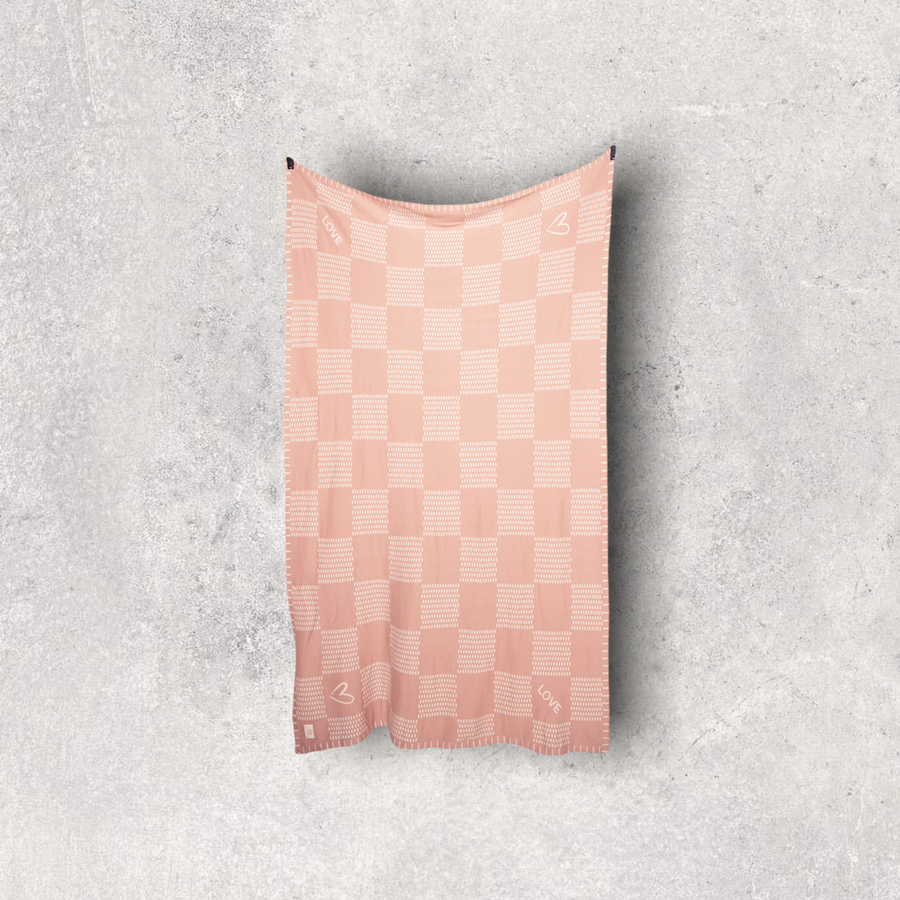 Square Love Shell/Pale pink