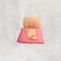 Smiley Clutter pink/Mud yellow